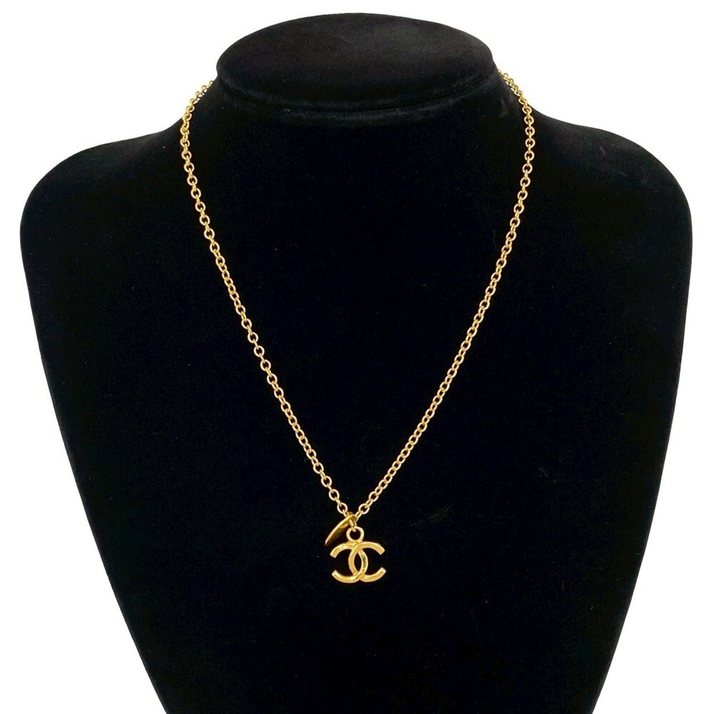 CHANEL Gold Logo Necklace